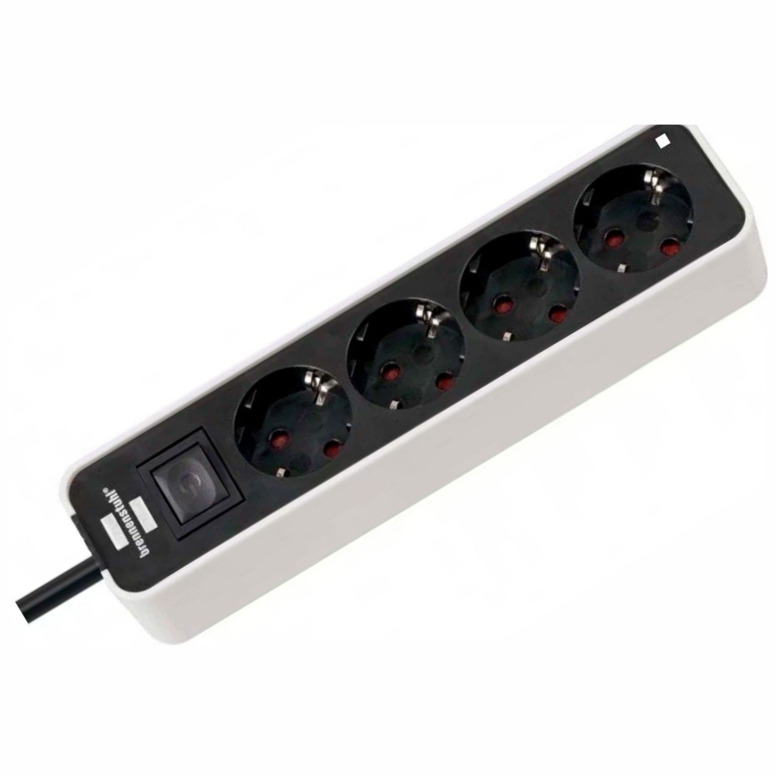 купить Удлинитель Ecolor с переключателем 4 розетки; 1.5 метра; 2 USB для зарядки,черно-белый