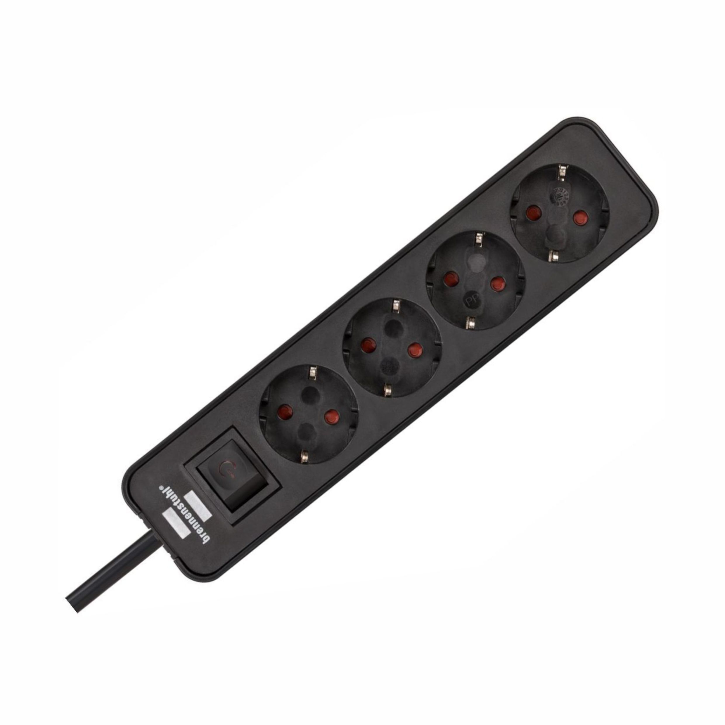 купить Удлинитель Ecolor с переключателем 4 розетки; 1.5 метра; 2 USB для зарядки,черно-красный